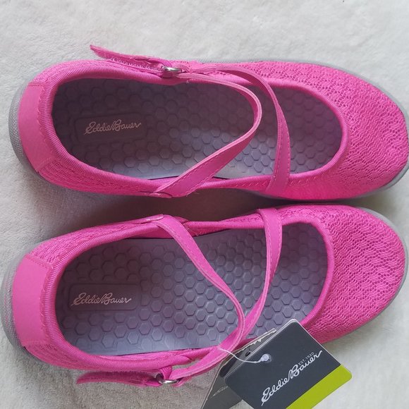 Girls Eddie Bauer Leeanne Pink Mary Jane Shoes NWT - Picture 3 of 7